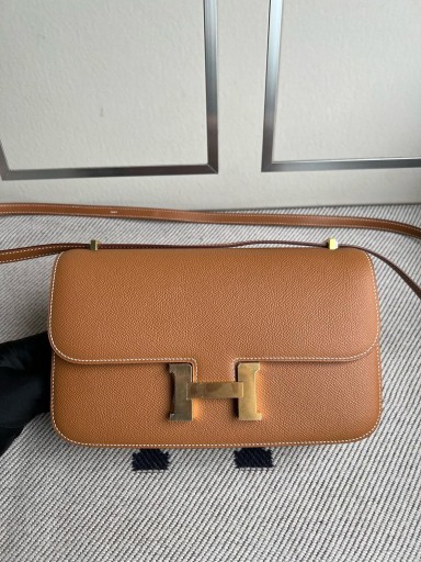 Constance elan Epsom ck37 Golden brown Gold Hardware GHW 26cm Full Handmade