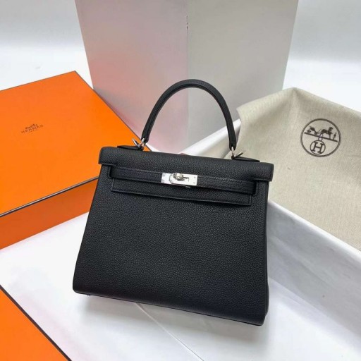 Kelly Togo Ck89 Black Silver Hardware Phw 25cm Full Handmade