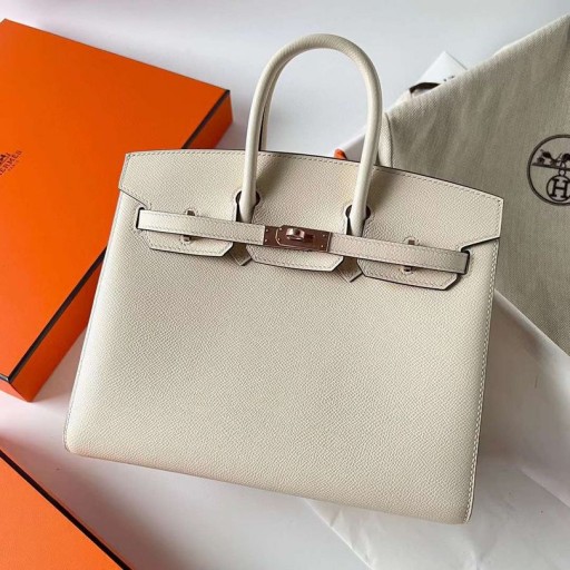 Birkin Sellier Epsom I2 Creamy White Rose Gold Hardware Rghw 25cm Full Handmade