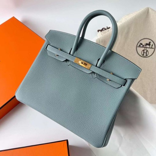 Birkin Togo 7G azure Gold Hardware Ghw 25cm Full Handmade