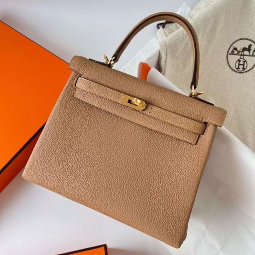 Kelly Togo 0M Tea Khaki Gold Hardware Ghw 25cm Full Handmade