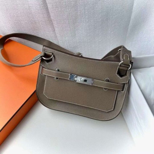 mini Jypsiere Evercolor Ck18 Etoupe Grey Silver Hardware 23cm Full Handmade Phw