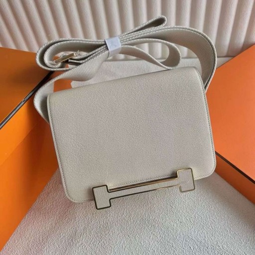 Geta Chever i2 Cream White Gold Hardware 20cm Full Handmade Ghw