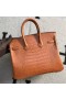 Birkin Alligator Matte khaki color Silver Hardware 25cm Full Handmade