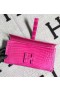 jige shiny crocodile Matte Rose red wallet 29cm Full Handmade