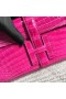 jige shiny crocodile Matte Rose red wallet 29cm Full Handmade