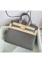 Birkin Epsom Sellier 0L Grey Gold Hardware GHW 25cm Full Handmade