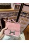 Constance Suede 5T Rose pink Silver Hardware 19cm Full Handmade