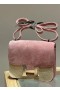 Constance Suede 5T Rose pink Silver Hardware 19cm Full Handmade