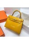 Kelly Shiny alligator Crocodile 9D Amber yellow Gold Hardware 25cm Full Handmade
