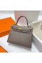 Kelly Epsom M8 gris ashpite Gold Hardware Ghw 25cm Full Handmade