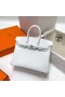 Birkin Epsom 01 Pure White Silver Hardware Phw 25cm Full Handmade