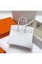 Birkin Epsom 01 Pure White Silver Hardware Phw 25cm Full Handmade