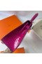 Kelly Shiny Alligator Crocodile J5 Deep Rose Pink Purple Silver Hardware Phw 25cm Full Handmade