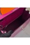 Kelly Shiny Alligator Crocodile J5 Deep Rose Pink Purple Silver Hardware Phw 25cm Full Handmade