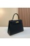 Kelly Epsom Ck89 Black Gold Hardware 25cm Full Handmade Ghw