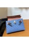 Mini Kelly Ostrich 7Q Blue & Cc94 Light Pink Silver Hardware 19cm Full Handmade Phw