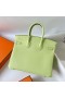 Birkin Togo Y6 Fresh Green Silver Hardware 25cm Full Handmade Phw