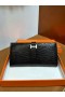 Bearn H Wallet Lizard Ck89 Black Silver Hardware Full Handmade Phw