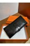 Bearn H Wallet Lizard Ck89 Black Silver Hardware Full Handmade Phw