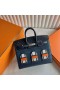 Bags Birkin Limited edition Little House Blue Silver Hardware 20cm Full Handmade Phw