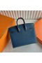 Bags Birkin Limited edition Little House Blue Silver Hardware 20cm Full Handmade Phw