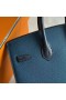 Bags Birkin Limited edition Little House Blue Silver Hardware 20cm Full Handmade Phw