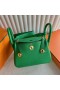 Bags Mini Lindy Clemence 1K Bamboo green Gold Hardware 19cm Full Handmade Ghw