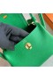 Bags Mini Lindy Clemence 1K Bamboo green Gold Hardware 19cm Full Handmade Ghw