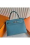 Kelly Epsom Ck75 Denim blue Silver Hardware 25cm Full Handmade Phw