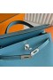 Kelly Epsom Ck75 Denim blue Silver Hardware 25cm Full Handmade Phw