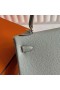 Kelly Togo Ck80 Pearl grey Silver Hardware 25cm Full Handmade Phw