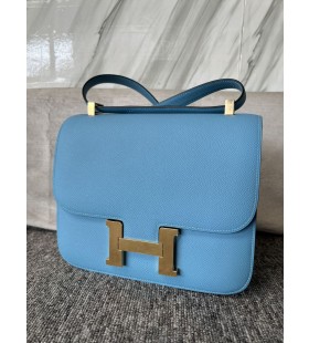 Constance Epsom p3 fresh blue Gold Hardware GHW 24cm Full Handmade