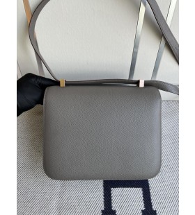 Constance Epsom 8F Etain grey Rose Gold Hardware 24cm Full Handmade
