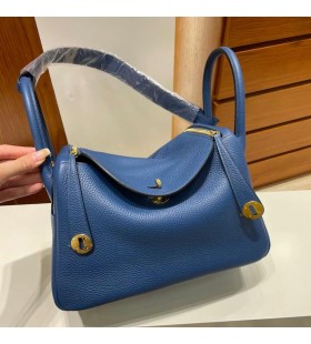 Lindy Clemence S4 Deep blue Gold Hardware 30cm Full Handmade