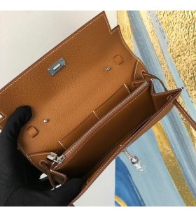 Kelly woc epsom ck37 Gold brown silver Hardware Full Handmade