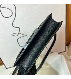 Constance NEW monolayer Chevre Ck89 Black Silver Hardware 24cm Full Handmade