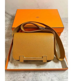 Geta Chevre A1 caramel color Gold Hardware 20cm Full Handmade