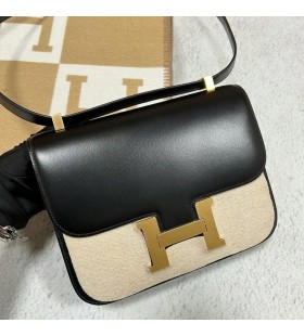 Constance New Single layer Boxcalf Ck89 Black Gold Hardware 24cm Full Handmade