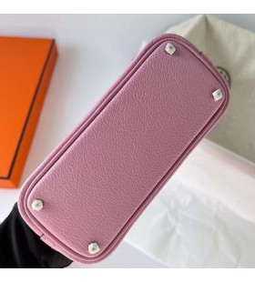 Mini Bolide Chevre X9 mallow purple Silver Hardware Phw 19cm Full Handmade