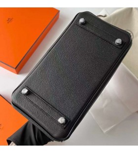 Birkin Epsom Ck89 Black Silver Hardware Phw 25cm Full Handmade