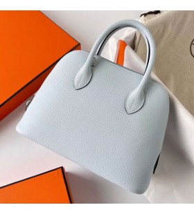 Bolide Epsom T0 Light Blue Silver Hardware Phw 25cm Full Handmade