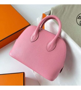 Bolide Chevre 1Q Creamy Pink Silver Hardware Phw 19cm Full Handmade