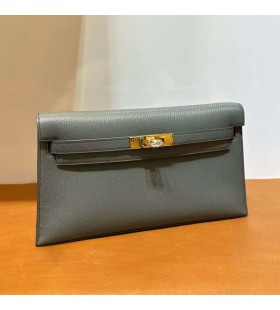 Kelly Elan Chevre CC63 almond green Gold Hardware 27cm Full Handmade Ghw