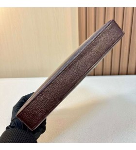 Kelly Elan Chevre 0G Brownish red Silver Hardware 27cm Full Handmade Phw