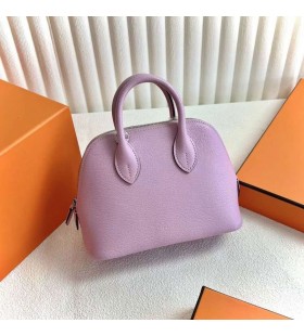 Mini Bolide Chever X9 Mallow purple Silver Hardware 18cm Full Handmade Phw