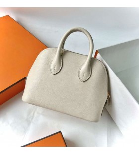 Mini Bolide Chever Ck10 Creamy White Gold Hardware 18cm Full Handmade Ghw