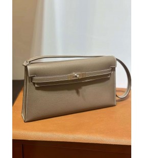 Kelly Elan Madame Ck18 Etoupe Grey 27cm Silver Hardware Full Handmade Phw