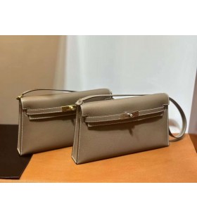 Kelly Elan Madame Ck18 Etoupe Grey 27cm Silver Hardware Full Handmade Phw