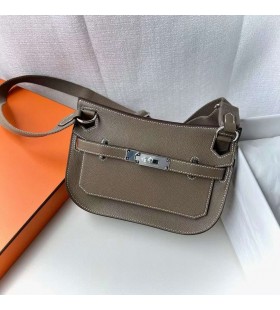 mini Jypsiere Evercolor Ck18 Etoupe Grey Silver Hardware 23cm Full Handmade Phw